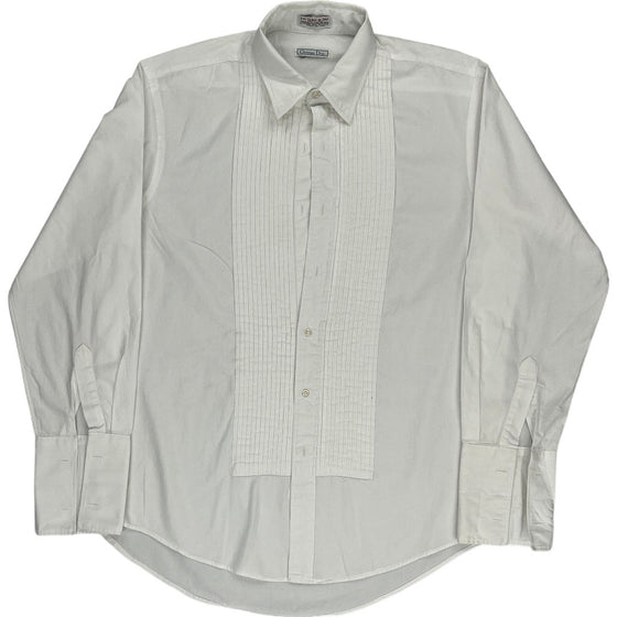 Christian Dior Tuxedo Shirt - Large - White Cotton