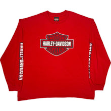  Harley Davidson Motorcycles Long Sleeve T-Shirt - 2XL- Red Cotton