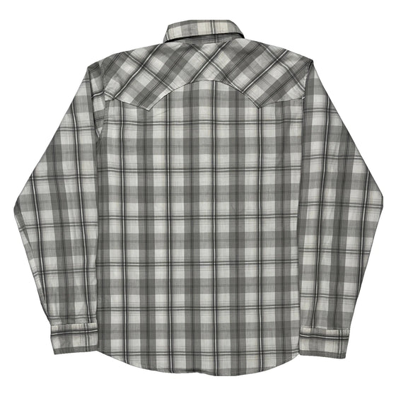 Levis Checked Shirt - Medium Grey Cotton Blend