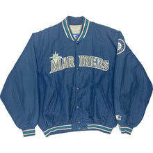  Starter Mariners Varsity Jacket - XL - Blue Nylon