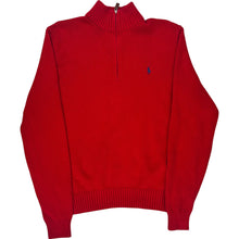  Polo Ralph Lauren Red 1/4 Zip Jumper - XL - Red Cotton