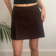  Vintage brown Ariale Pleated Skirt - womens 27" waist