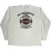 Harley Davidson Long Sleeve Henley Shirt - 2XL- White Cotton