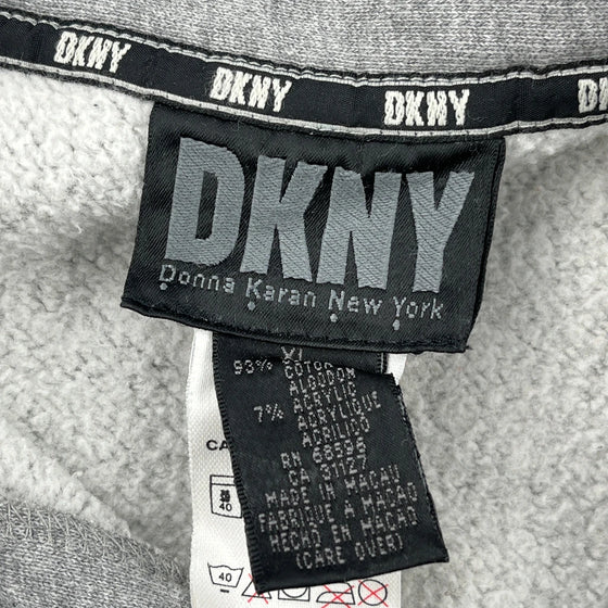 Dkny Logo Dkny Spellout 1/4 Zip - XL Grey Cotton Blend