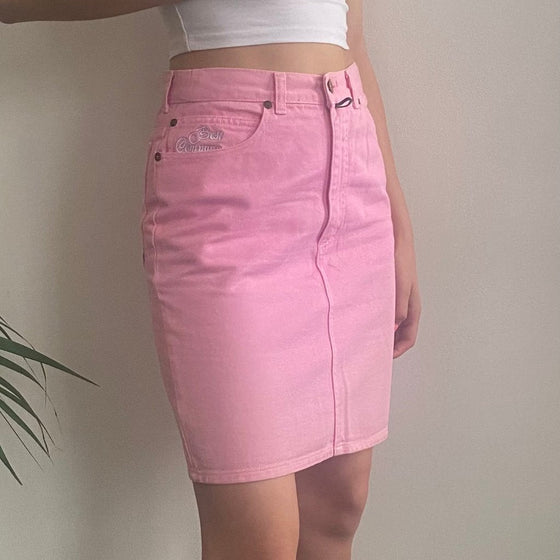 Vintage pink Best Company Denim Skirt - womens 26" waist