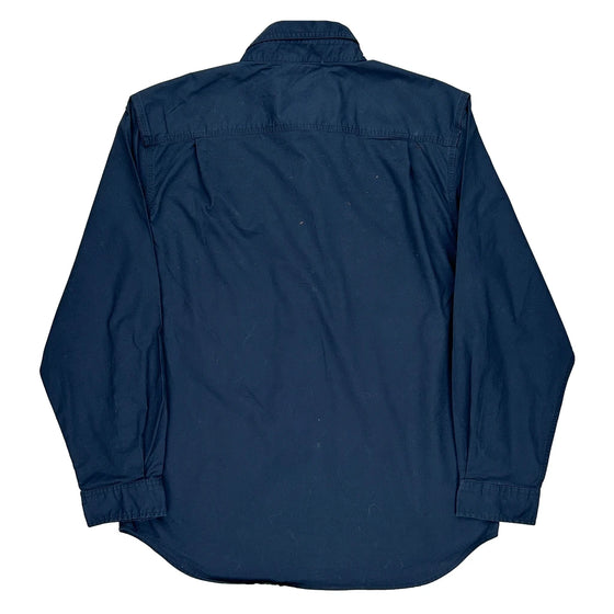 Secom Logo Carhartt Collared Shirt - Large Blue Cotton Blend