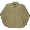 Camel Collection Button-Up Shirt - XL - Khaki Cotton