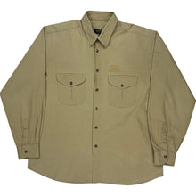  Camel Collection Button-Up Shirt - XL - Khaki Cotton