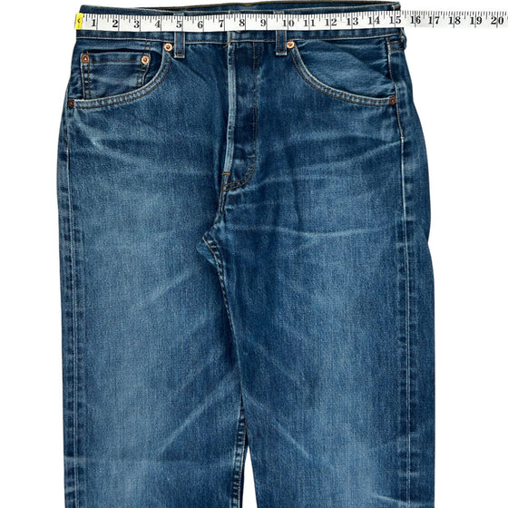 Levis 501 Distressed Jeans - 30W 33L - Blue Cotton