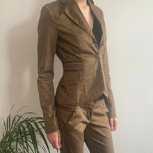  Vintage khaki Melo E Grano Full Suit - womens small