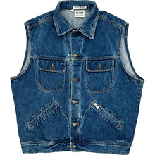  Guess Georges Marciano Denim Gilet - XL - Blue Cotton