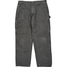  Carhartt Original Dungaree Fit Double Knee Carpenter Trousers - 31W 29L - Grey Cotton