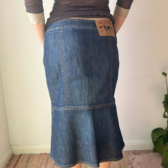 Vintage blue Moschino Jeans Denim Skirt - womens 33" waist