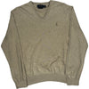 Polo Ralph Lauren V-Neck Jumper - X-Large - Beige Cotton