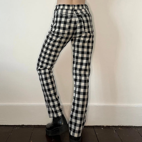 Vintage black & white Moschino Jeans Trousers - womens 27" waist