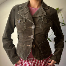  Vintage green Effect Cord Jacket - womens small