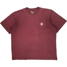  Carhartt K87 Original Fit Pocket T-Shirt - 2XL - Burgundy Cotton