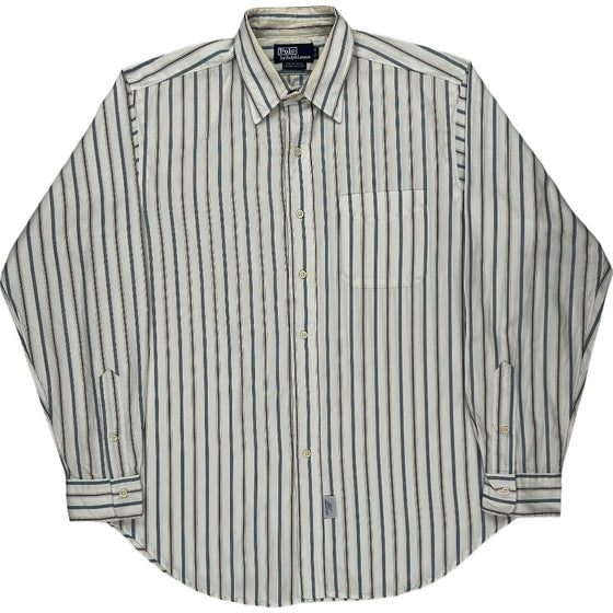 Polo by Ralph Lauren Striped Shirt - Large - White Cotton