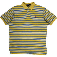  Ralph Lauren Polo Striped T-Shirt - XL - Yellow Cotton