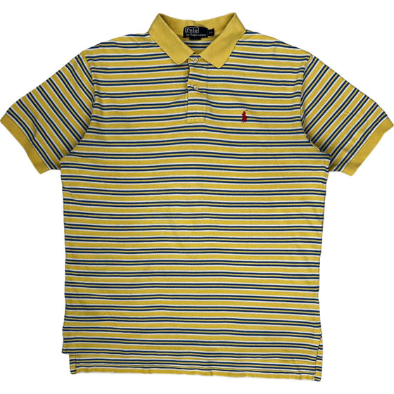 Ralph Lauren Polo Striped T-Shirt - XL - Yellow Cotton