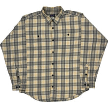  Patagonia Organic Cotton Plaid Shirt - Large - Grey Beige