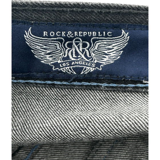 Rock & Republic Denim Shorts - 42W 14L - Black Cotton Blend