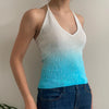 Vintage blue Extyn Halterneck Top - womens small