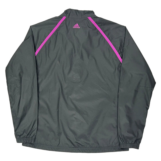 Adidas Track Jacket - Large Grey Polyester