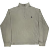 Polo Ralph Lauren Half-Zip Sweatshirt - Large - Beige Cotton