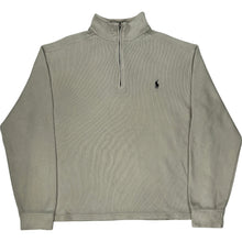  Polo Ralph Lauren Half-Zip Sweatshirt - Large - Beige Cotton