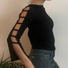 Vintage black Strike Long Sleeve Top - womens small