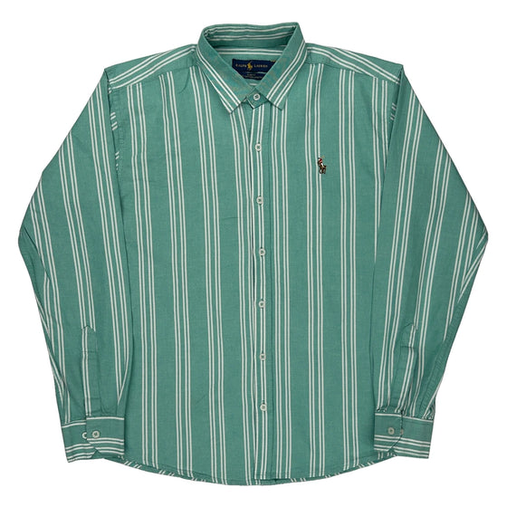 Ralph Lauren Slim Fit Shirt - XL Green Cotton