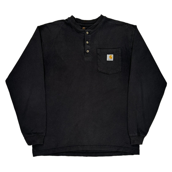 Carhartt Long Sleeve T-Shirt - Medium Black Cotton