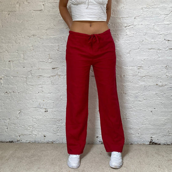 Vintage red Donnaio Trousers - womens 35" waist