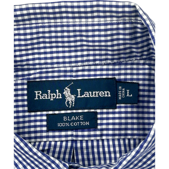 Ralph Lauren Blake Check Shirt - Large - Blue Cotton