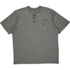 Carhartt Original Fit Henley T-Shirt - XL - Grey Cotton Blend