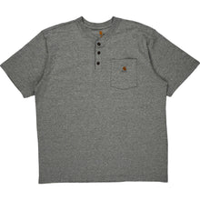  Carhartt Original Fit Henley T-Shirt - XL - Grey Cotton Blend