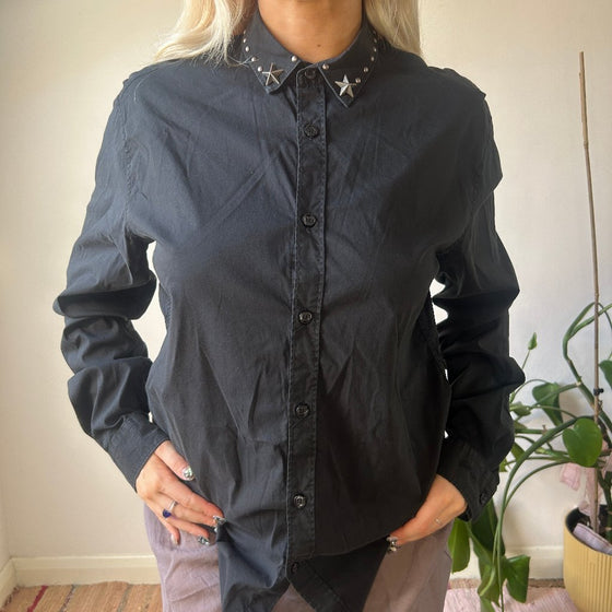 Vintage black Just Cavalli Shirt - womens medium