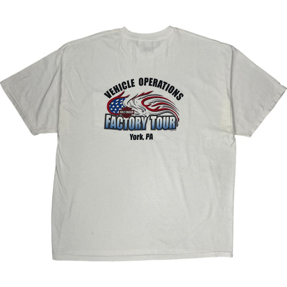 Harley-Davidson Factory Tour T-Shirt - 2XL- White Cotton