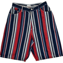  Denim Republic Striped Shorts - 28W 10L - Multicoloured Cotton