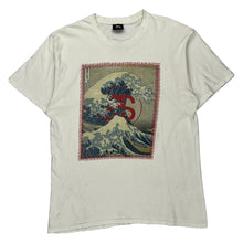  Japanese Wave Art Stussy Graphic T-Shirt - Large White Cotton