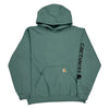 Carhartt Oversized Hoodie - XL Green Cotton Blend