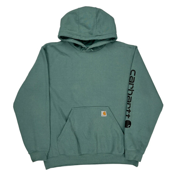 Carhartt Oversized Hoodie - XL Green Cotton Blend