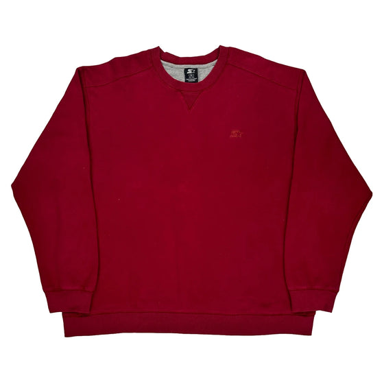 Starter Sweatshirt - XL Red Cotton Blend