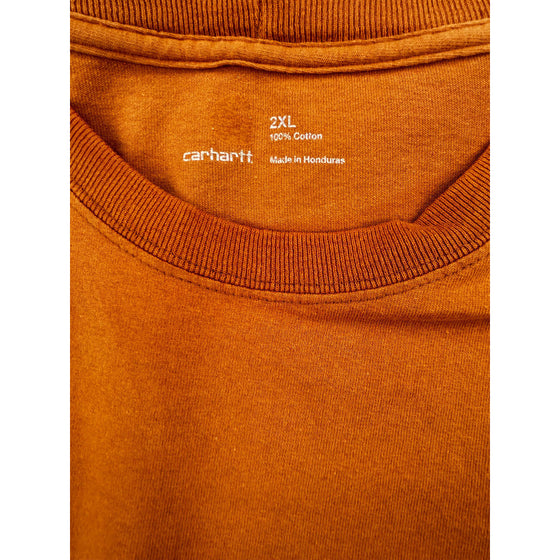 Carhartt Pocket T-Shirt - 2XL - Brown Cotton