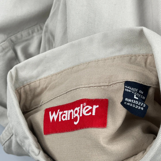 Wrangler Shirt - Large Beige Cotton