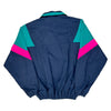 Colorblock Design Fila Jacket - Large Navy Polyester