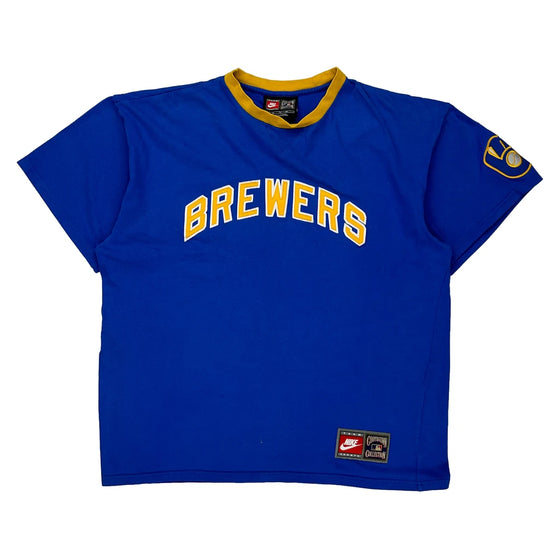 Brewers Nike Mlb T-Shirt - XL Blue Cotton