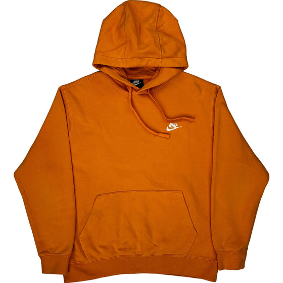 Nike Hoodie - Large - Orange Cotton Blend