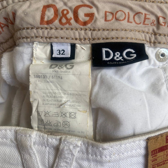 Vintage white Dolce & Gabbana Jeans - womens 34" waist